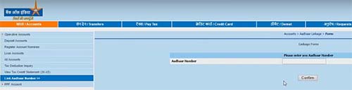Link Aadhaar Card to Bank of India Account Online