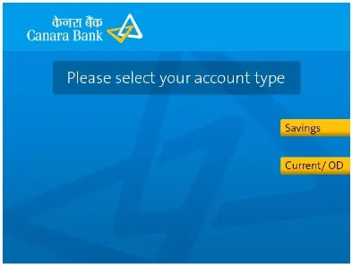 Select your Account Type