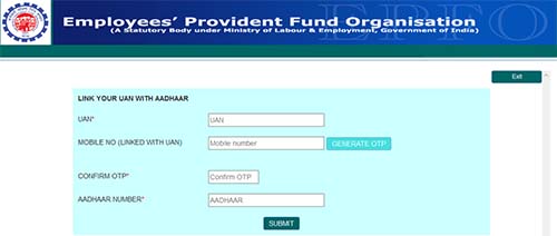 Link Your Aadhaar with UAN