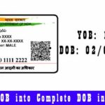 Update Year of Birth (YOB) into Complete Date of Birth (DOB) in Aadhaar