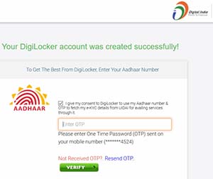 Digilocker Aadhaar OTP