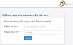 Digilocker username and password