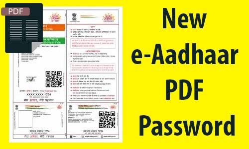 aadhar card download open password pdf