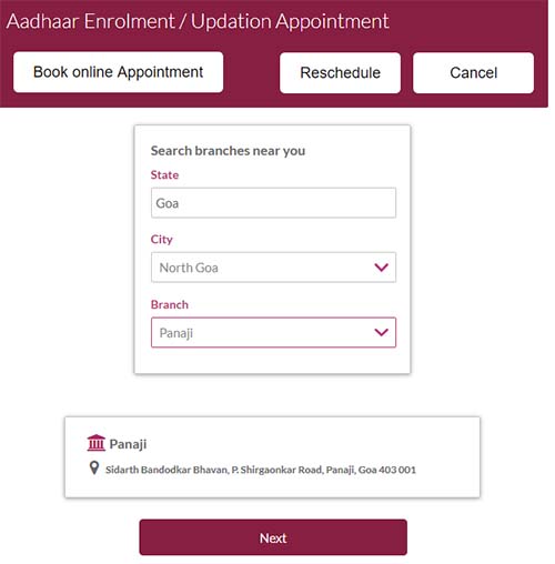 Book Online Appointment Axis
