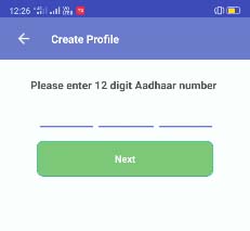 mAadhaar App Create Profile