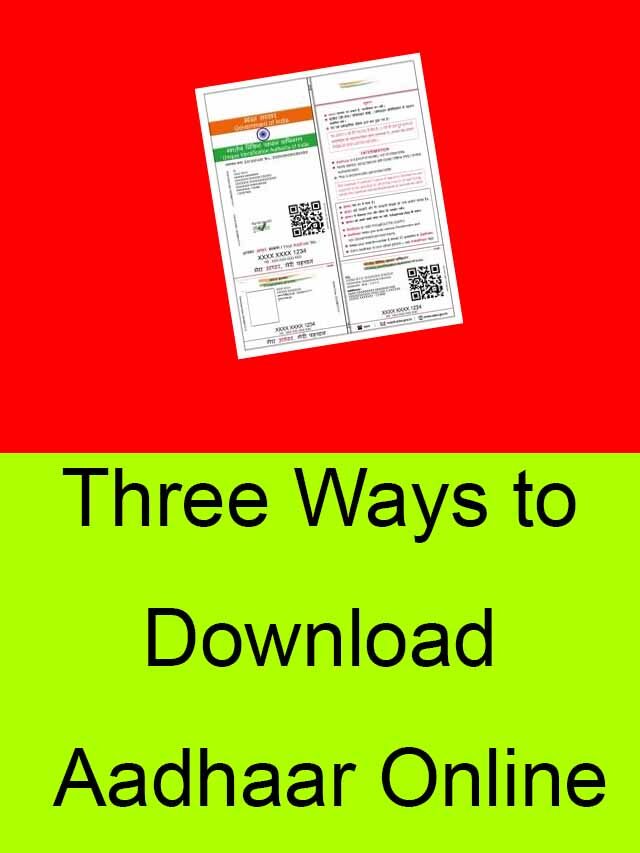 Three Ways to Download Aadhar Card PDF