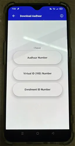 I Have Aadhaar EID or VID
