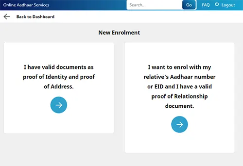 New Enrolment Document