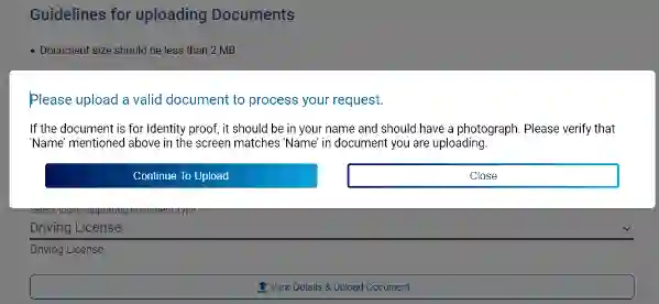 Please Upload Valid Document