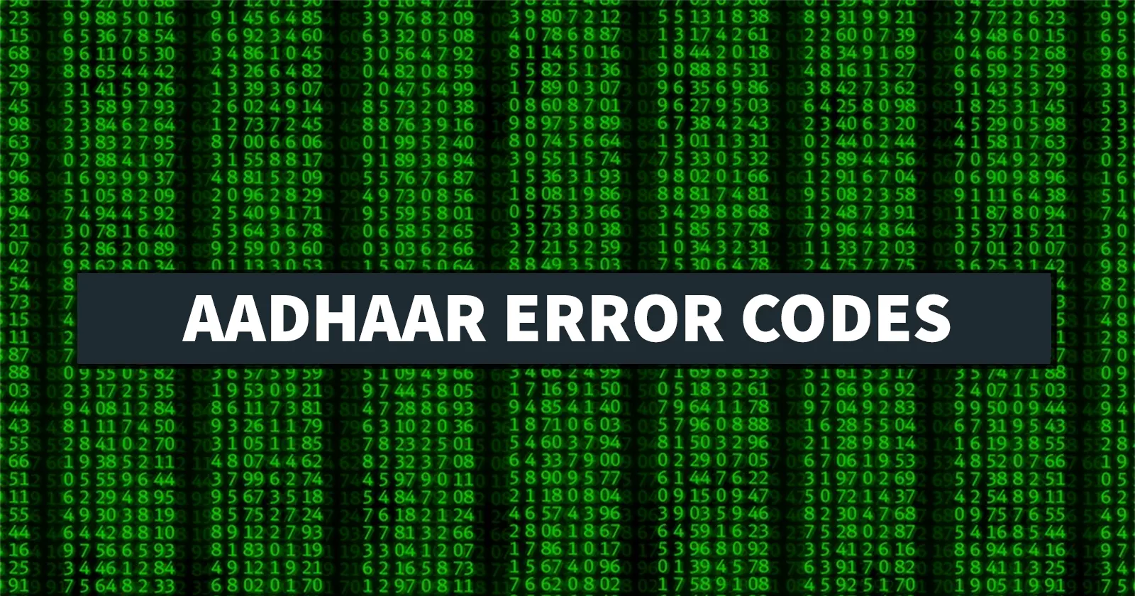 Aadhaar Enrollment Rejected Due to Data Process Error