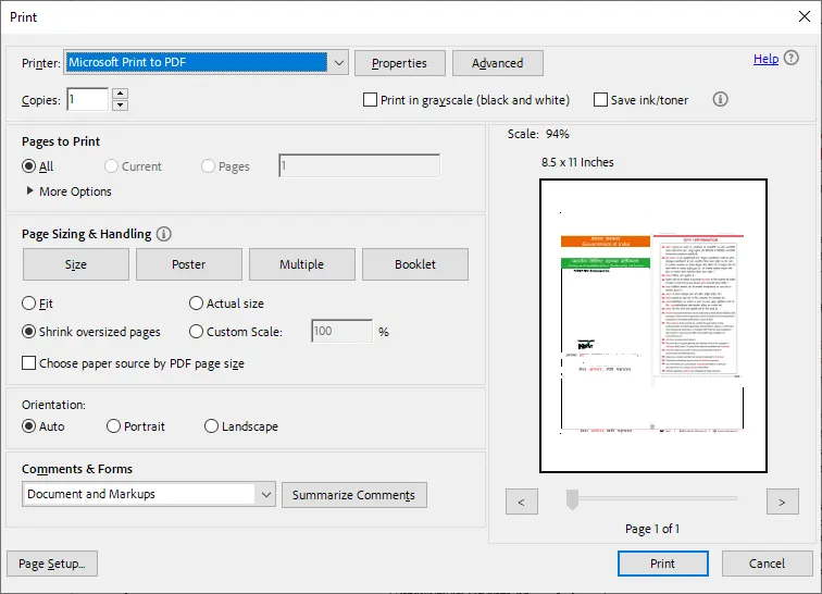 Aadhaar Print to PDF