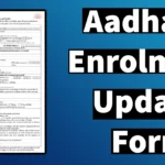 Aadhaar Enrolment Correction Update Form